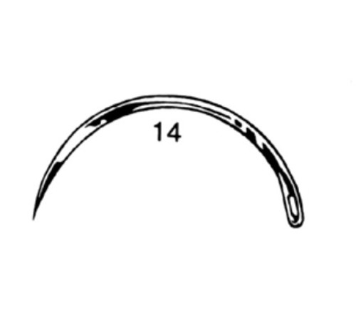 Miltex #14 Regular Surgeon's 1/2 Circle Needle with Cutting Edge (MS192-14)