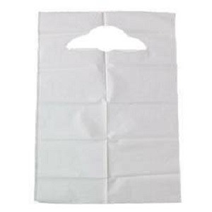 TIDI 20" x 30" White Fabricel Slipover Patient Bib (919398)