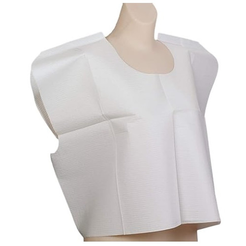 TIDI 30" x 21" White 3-Ply Tissue + Poly Patient Exam Cape (910415)
