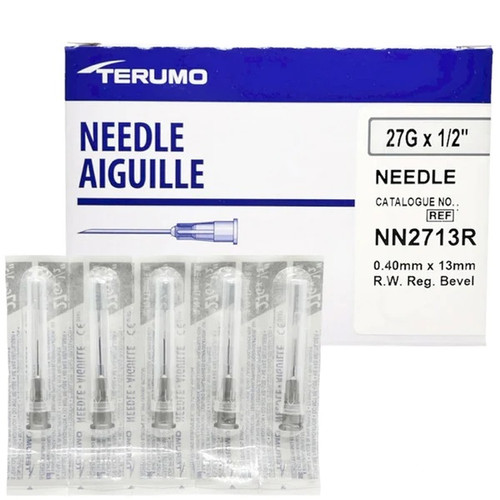Terumo 27G x 1/2" Hypodermic Needle (NN2713R)