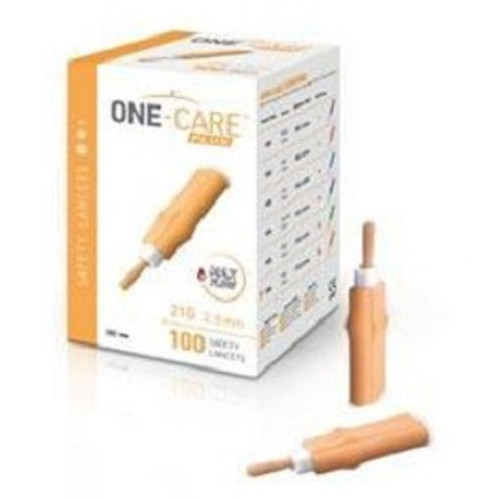 MediVena 21G x 2.8mm Orange One-Care Plus Safe Lancet (1006) MediVena 21G x 2.8mm Orange One-Care Plus Safe Lancet (1006)