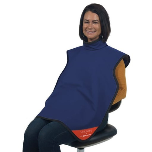 3D Dental Blue Visionary X-Ray Lead Adult Apron with Attached Thyroid Collar (XAC-ABL)