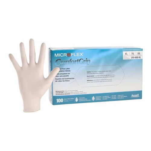 Ansell X-Large MicroFlex ComfortGrip CFG-900 Latex PF Exam Gloves (CFG-900-XL) Ansell X-Large MicroFlex ComfortGrip CFG-900 Latex PF Exam Gloves (CFG-900-XL)