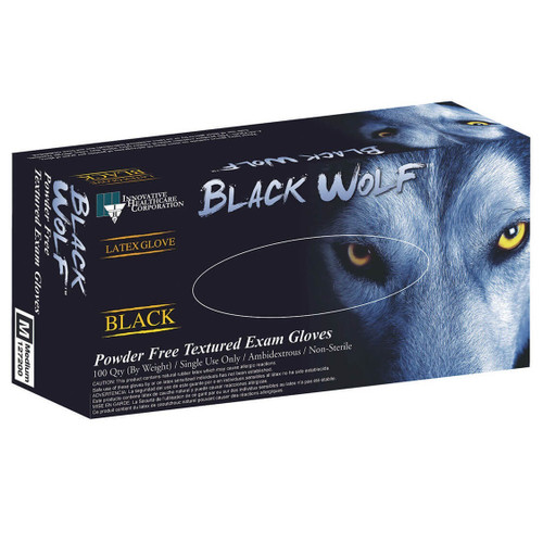 IHC Large Black Wolf Latex PF Exam Glove (127300)