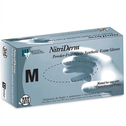 Small NitriDerm Nitrile PF Exam Glove - 2,000/Case (277102)