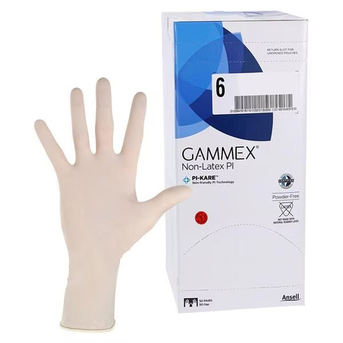 Ansell Size 6 Gammex Non-Latex PI White Surgical Gloves (20685760) Ansell Size 6 Gammex Non-Latex PI White Surgical Gloves (20685760)