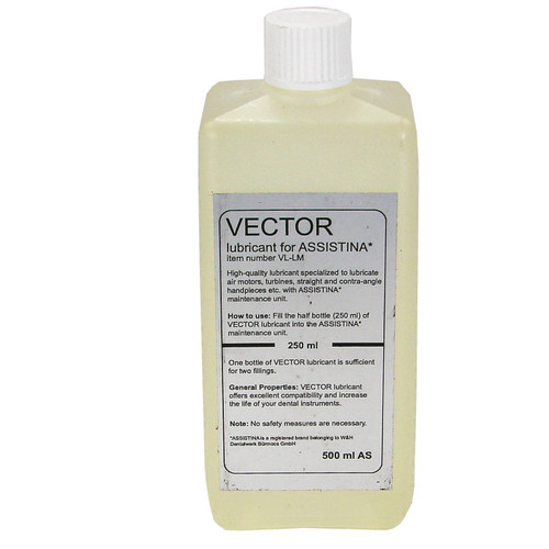 Vector USA Lubricant for W&H Assistina Automated Lubrication Machine in 500mL Bottle (VL-LM)