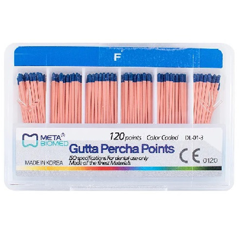 Fine Gutta Percha Points with 0.02 Taper in Sliding Box - 120 Units (151530-F)