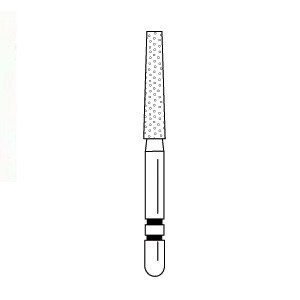Premier Dental #704.9C Flat-End Taper FG Two Striper Diamond Bur with Coarse Grit (2015348)