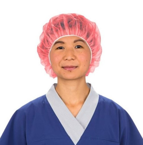 Cardinal Health 24" Red Comfort Bouffant Cap (3224R)