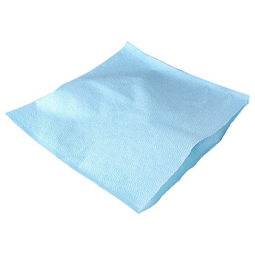 Medicom 10" x 10" Blue Tissue/Poly Headrest Cover (3015)