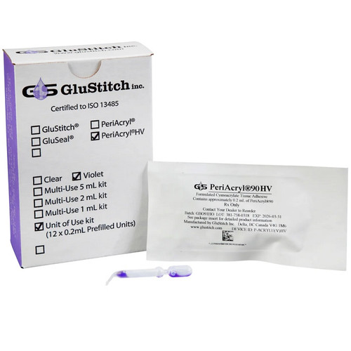 Glustitch High Viscosity Violet PeriAcryl Oral Adhesive in 0.2mL Ampoule (P-ACRYLU(V)HV) 