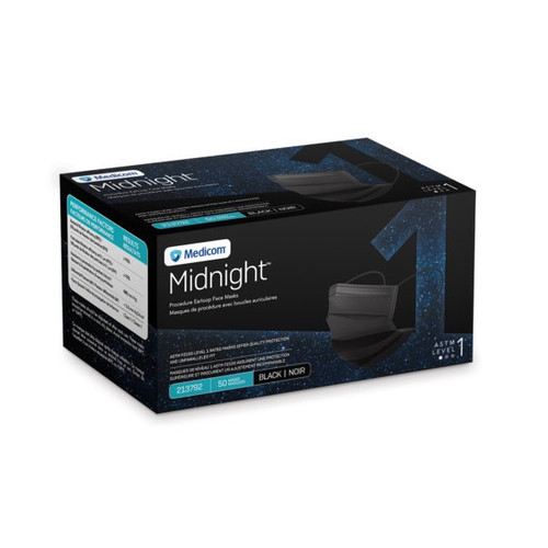 Medicom Midnight Level 1 Procedure Earloop Mask (213792)