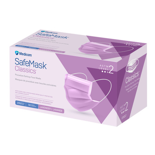 Medicom Lavender Level 2 SafeMask Classics Earloop Mask (205217)