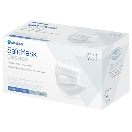 Medicom White Level 1 SafeMask Classics Earloop Mask (205114)