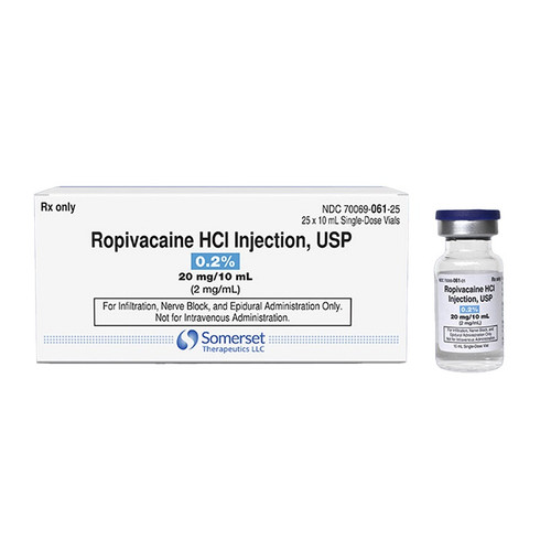 Somerset Therapeutics 0.2% Ropivacaine HCl in 10mL Vial (70069006125)