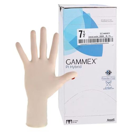 Ansell Size 7-1/2 Gammex PI Hybrid Surgical Gloves (340063075) Ansell Size 7-1/2 Gammex PI Hybrid Surgical Gloves (340063075)