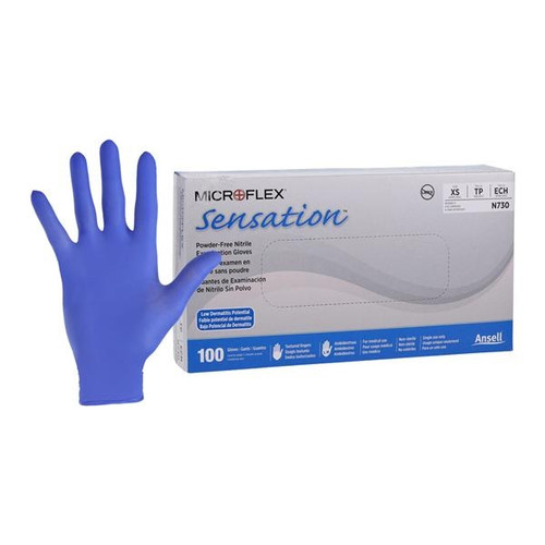 Ansell X-Small Sensation Nitrile Exam Gloves (N730) Ansell X-Small Sensation Nitrile Exam Gloves (N730)