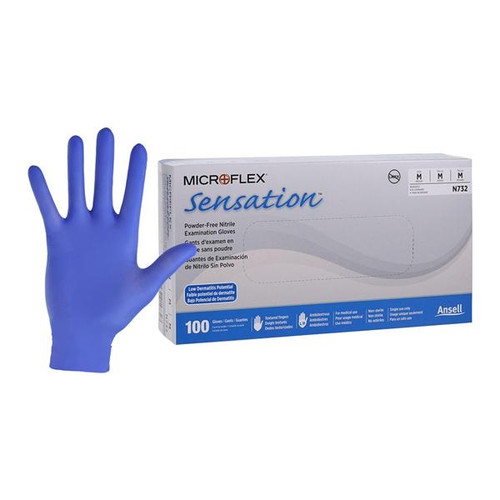 Ansell Medium Sensation Nitrile Exam Gloves (N732) Ansell Medium Sensation Nitrile Exam Gloves (N732)