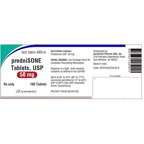 Aurobindo Pharma 50mg Prednisone Tablet (59651048901)