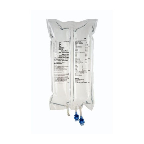 Baxter Clinimix E 5% Amino Acid with Electrolytes in 20% Dextrose with Calcium for Injection in 2,000mL Clarity Dual Chamber Container (2B7722) Baxter Clinimix E 5% Amino Acid with Electrolytes in 20% Dextrose with Calcium for Injection in 2,000mL Clarity Dual Chamber Container (2B7722)