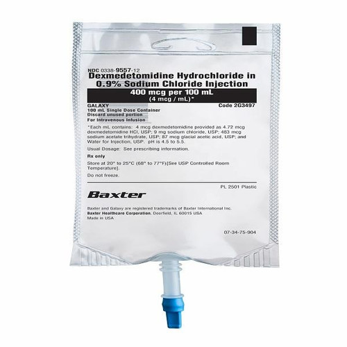 Baxter 400mcg/100mL Dexmedetomidine Hydrochloride in 0.9% Sodium Chloride Injection (2G3497)