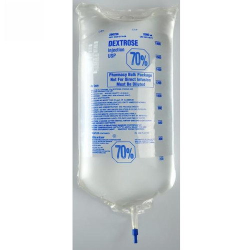 Baxter 70% Dextrose Injection in a 2,000mL Viaflex Plastic Container (2B0296H) Baxter 70% Dextrose Injection in a 2,000mL Viaflex Plastic Container (2B0296H)