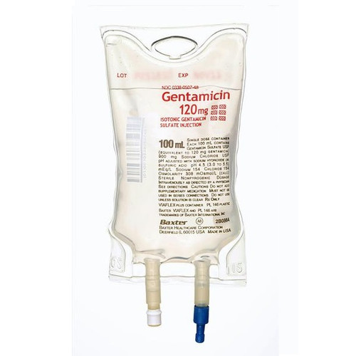 Baxter 60mg/50mL Gentamicin Sulfate in 0.9% Sodium Chloride for Injection in 50mL Viaflex Plastic Container (2B0851) Baxter 60mg/50mL Gentamicin Sulfate in 0.9% Sodium Chloride for Injection in 50mL Viaflex Plastic Container (2B0851)