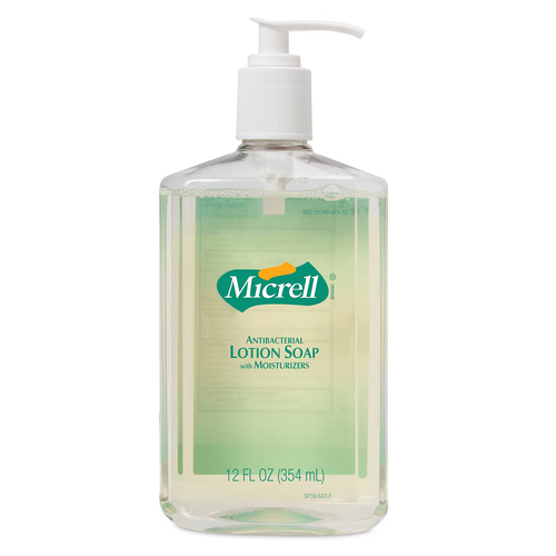 Gojo Micrell Antibacterial Lotion Soap in 12 oz. Pump Bottle (9759-12)