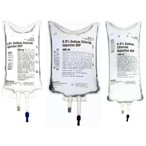 B. Braun 0.9 Sodium Chloride for Injection in 500mL Bag 24/Case