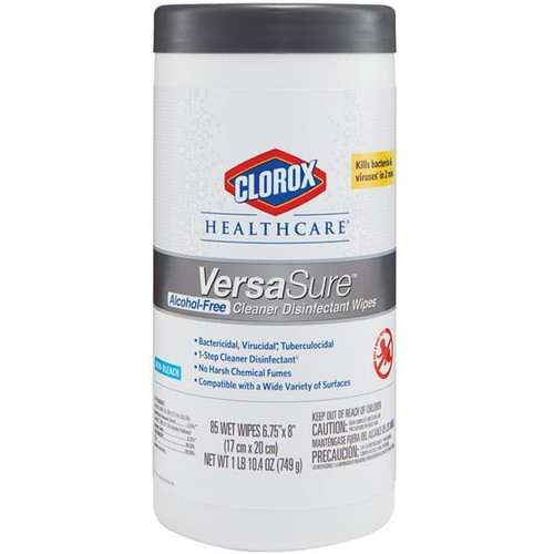 Clorox Healthcare 6-3/4" x 8" VersaSure Cleaner Disinfectant Wipes (31757) Clorox Healthcare 6-3/4" x 8" VersaSure Cleaner Disinfectant Wipes (31757)