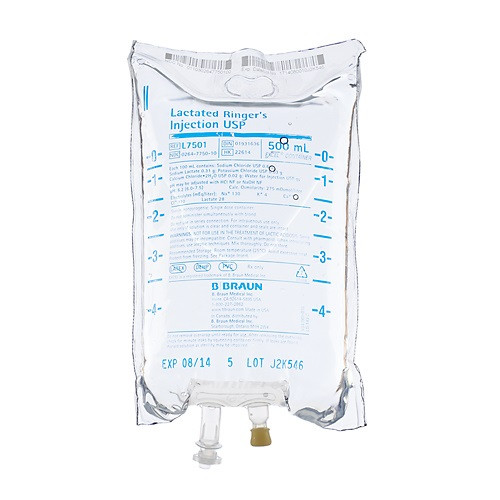 B. Braun Lactated Ringer's for Injection in 500mL Excel Bag (L7501)