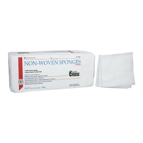 Henry Schein 4" x 4" Premium Rayon/Polyester Blend Non-Woven Sponge (472044)