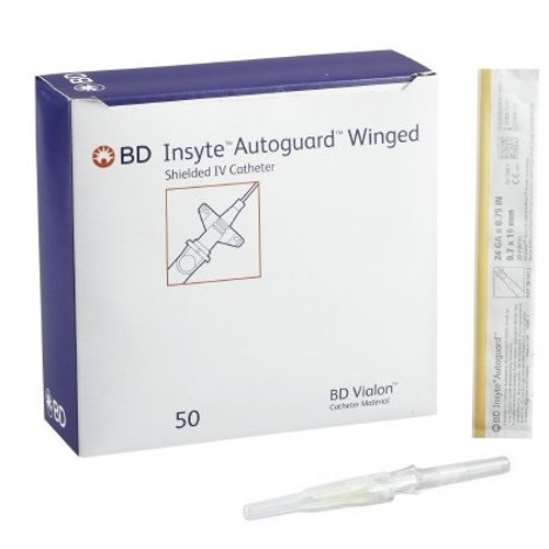 BD 24G x 3/4" Insyte Autoguard Shielded IV Catheter (381512)