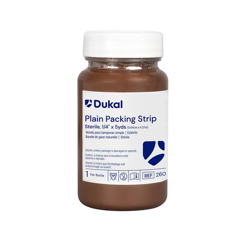 Dukal 1/4” x 5 Yards Sterile Alba Plain Packing Strip (260)