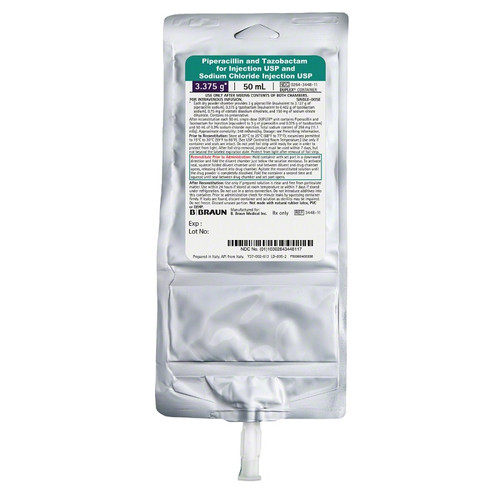 B. Braun 3.375g Piperacillin and Tazobactam for Injection in 0.3% Sodium Chloride for Injection in 50mL DUPLEX Container (3448-11)