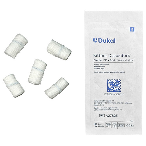 Dukal Sterile 9/16" x 1/4" Kittner Dissectors in C-5 Holder (10533)
