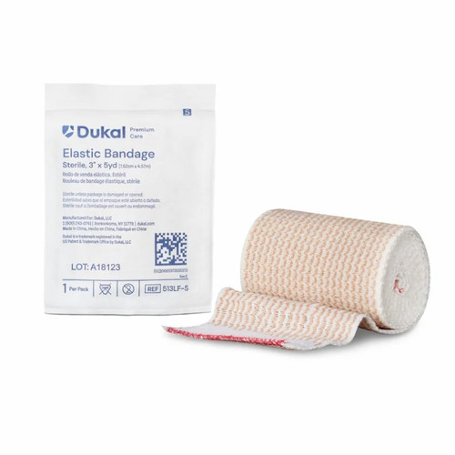 Dukal 3" x 5 Yards Sterile Premium Elastic Bandage (513LF-S)