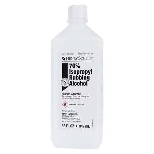 Henry Schein 70% Isopropyl Alcohol Solution in 32 oz. Bottle (112-7011)