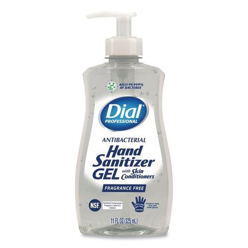 Dial Professional Gel Antibacterial Hand Sanitizer in 11 oz. Bottle with Pump (1700035482)