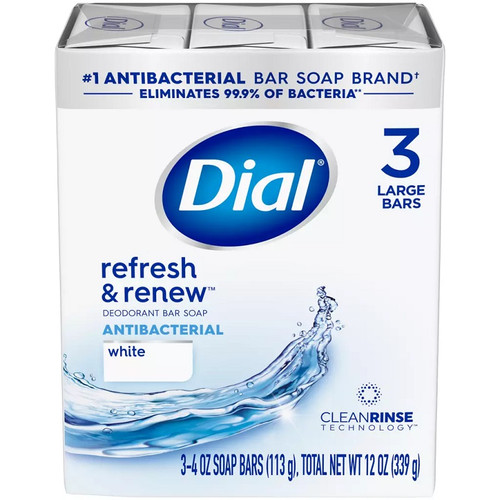 Dial Corporation White Antibacterial Bar Soap (1700011813)