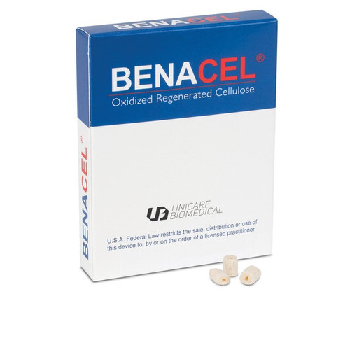 Unicare Biomedical 7mm x 9mm BenaCel Oxidized Regenerative Cellulose Plug (B01-0408)