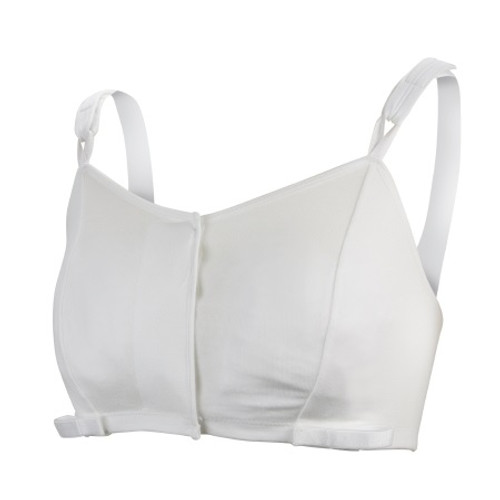 McKesson Large White Cotton/Spandex Post-Surgical Bra (83-918-03) McKesson Large White Cotton/Spandex Post-Surgical Bra (83-918-03)