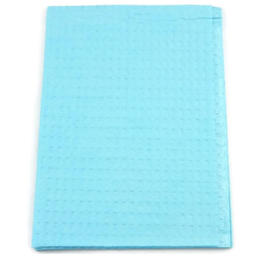 Avalon Papers 13" x 18" Blue 3-Ply Tissue + 1-Ply Poly Bib/Towel (1083) Avalon Papers 13" x 18" Blue 3-Ply Tissue + 1-Ply Poly Bib/Towel (1083)
