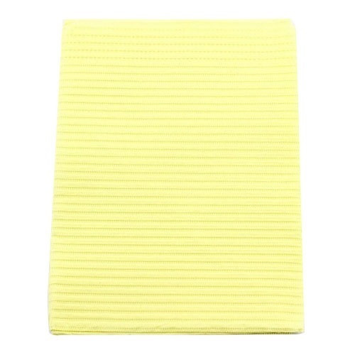 Crosstex Yellow 19" x 13" Proback Extra-Heavy Patient Bib (WEPBYE)