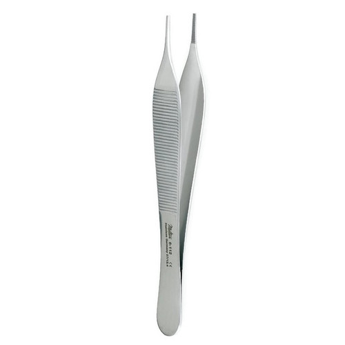 Miltex Straight Hudson Tissue Forceps with Serrated Tips (6-112)