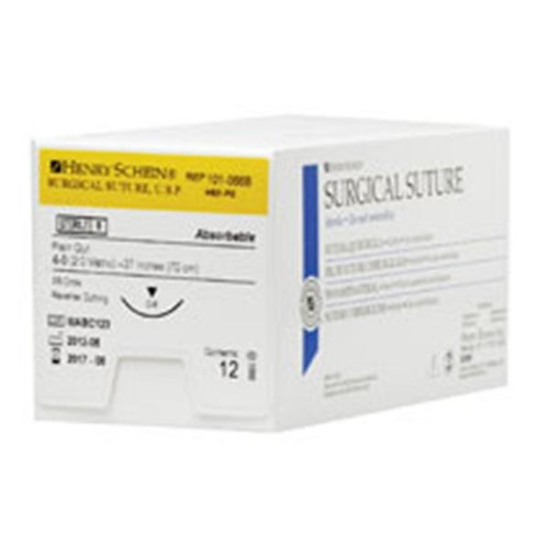 4-0 x 27" Beige Monofilament Plain Gut Suture with C-6 Needle - 12/Box 4-0 x 27" Beige Monofilament Plain Gut Suture with C-6 Needle - 12/Box