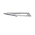 Aspen Surgical Size #11 Bard-Parker Non-Sterile Rib-Back Carbon Steel Blade (371311)