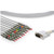 Mortara Burdick Compatible Direct-Connect EKG Cable with 10 Leads