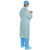 Halyard X-Large/X-Long Adult Sterile Silver Aero Chrome Surgical Gown (44677)